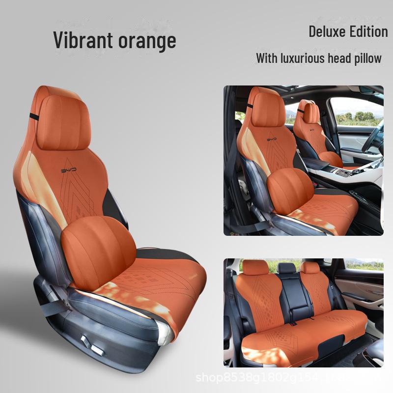 BYD Song Plus Suede Seat Cover: Breathable, Ventilated, Temperature-Controlled Cushion for All Seasons