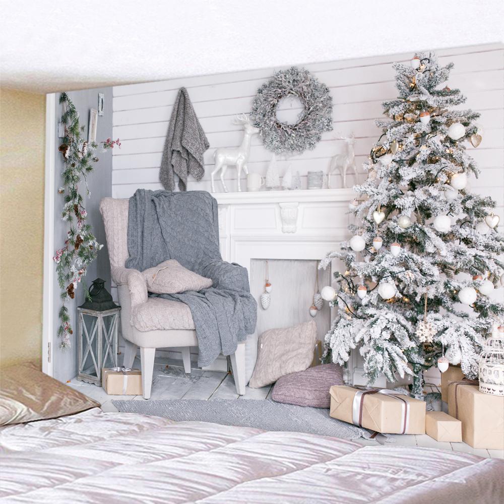 Home Decoration Christmas Snow Print Tapestry Boho Bedroom Living Room Wall Decor Background Fabric tapeçaria de natal