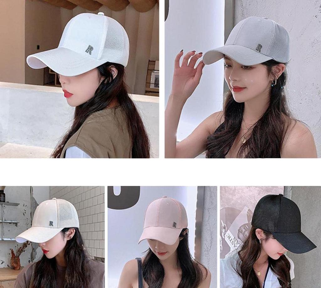 Morris coo Mesh Cap with Sparkly Casual Baseball Perfect for Outdoor and Long or Short Wide Available in Solid Colors with Korean Gift Women's Logo,