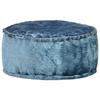 Day and Night - Day and Night Round Blue Velvet Pouf 40x20 Cm
