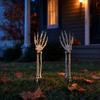 Halloween-Themen-Dekorationen Dekoration Plastik-Skeletthand Gartenpfahl Realistisches Knochen-Requisit für den Außenbereich Coole Gartendekoration Gruselige Partydekoration