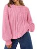 Maglione Casual a Treccia da Donna Europeo & Americano - Moda Comoda per Autunno & Inverno 2025