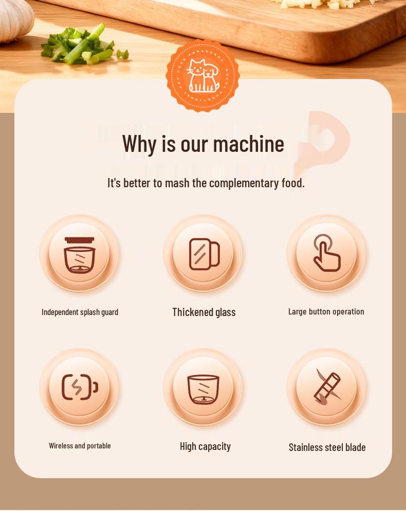 Baby Food Processor & Blender: Juicer, Soy Milk, Meat Grinder, Fruit Juicer for Mother & Baby
