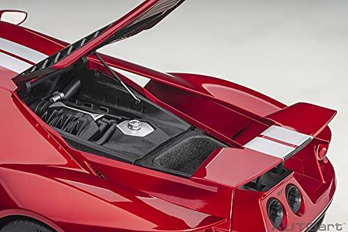 AUTOart 1/12 Scale Ford GT 2017 Metallic Red/Silver Stripes Finished Product 12106