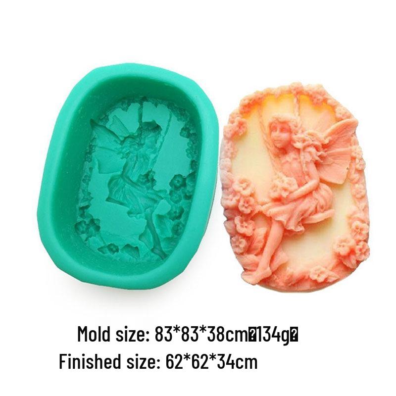 Retro Praying Angel Garden Fairy Silicone Mold for Soap, Candle, or Plaster Epoxy