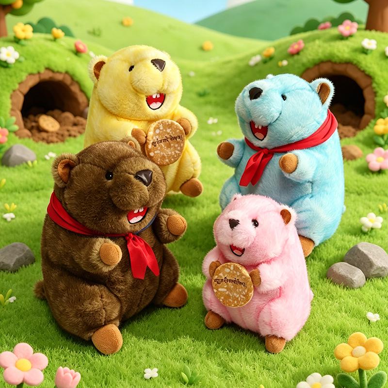 Cross-border Plush Marmot Ququwa Doll - Plateau Groundhog Toy, Children's Birthday Gift