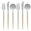 Autorisierter Händler Cutipol GOA Abendessen 6-teiliges Set Elfenbein Silber Messer Gabel Löffel je 2 Besteck