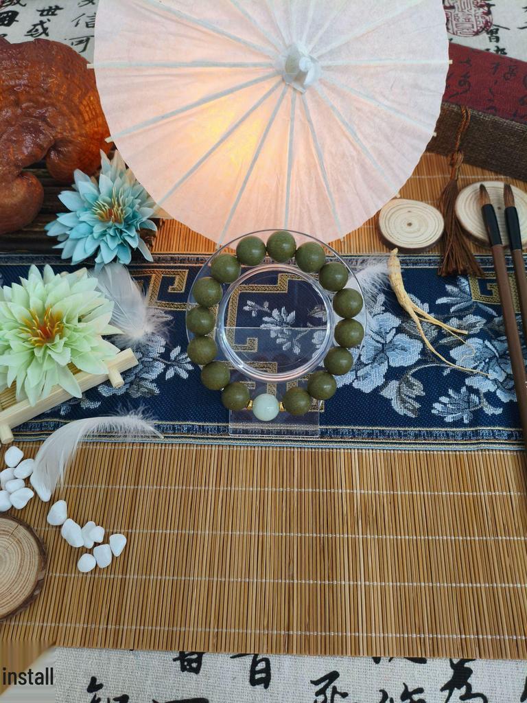 Custom Osmanthus Scented Herbal Incense Bracelet - Traditional Handmade Chinese Prayer Beads