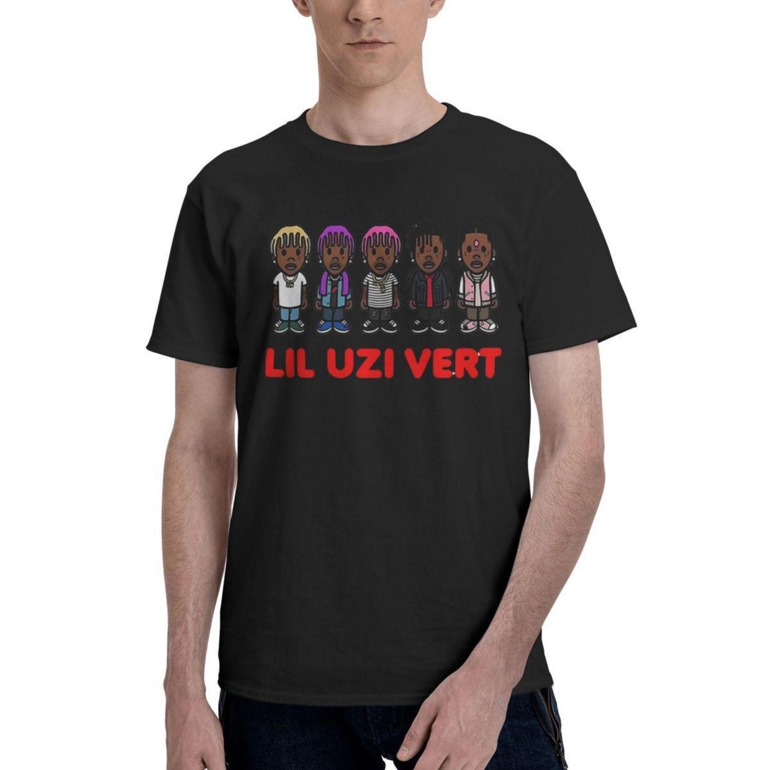

Lil Uzi Vert 100% Хлопок Повседневная Дышащая Удобная Футболка Смешная Футболка Для Мужчин Мужская Рубашка S чёрный
