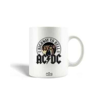Caneca em Cerâmica - - AC/DC Highway to Hell - 30cl - Compatível com máquina de lavar louça - Branco