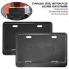 Motorcycle License Plate Frames Universal Mount Metal License Plate Holder Solid Style License Plate Holders Frame Black/Carbon