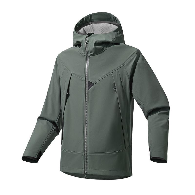 Spring and Autumn 2026 New Hooded Jacket Windproof Waterproof Anti-fouling Three-proof Breathable Outdoor Mountaineering Casual Jacket