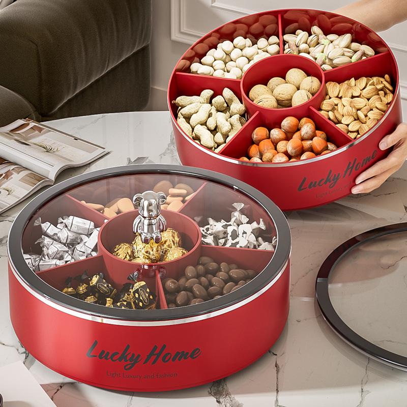 Elegantní miska na ořechy a sladkosti: Uzavíratelný talíř na ovoce a krabička na svačiny pro konferenční stolek