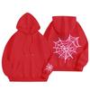 New Pink Blue Spider Web Printed Hoodie Hoodie Men's Women's Versatile Long Sleeve Comfortable Casual Warm Hoodies