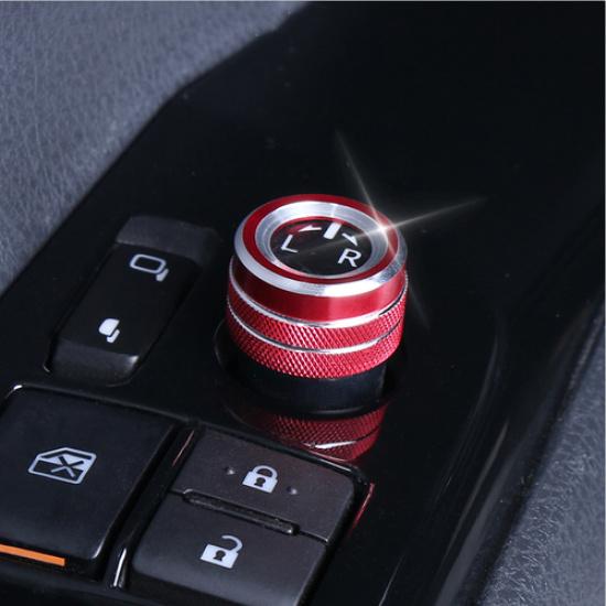 Red Aluminum Rearview Mirror Adjust Knob Cover For Toyota Camry 2018-2024