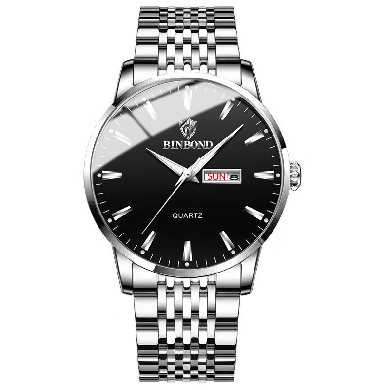 Binbang Men s Waterproof Luminous Calendar Korean Style Quartz Wristwatch