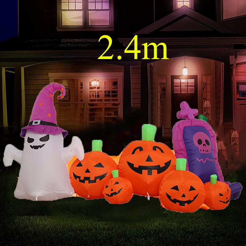 Halloween Inflatable Decoration Courtyard Prop Built-in LED Lights Inflatable Model Outdoor Ornament Party New Year Garden Decor