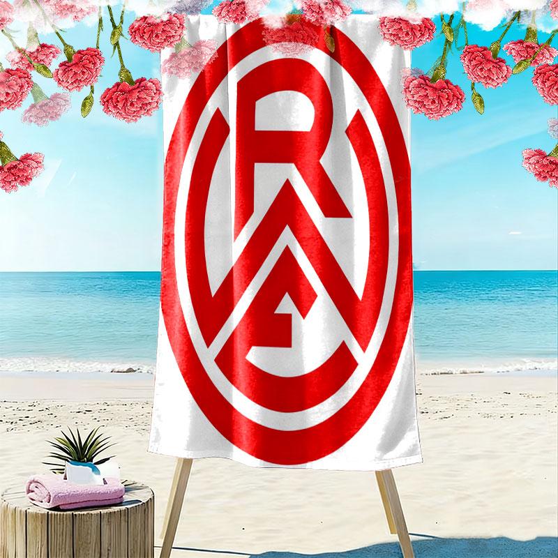 Rot‑Weiss Essen Aufdruck Strandtuch, Großes Weiches Schnelltrocknendes Handtuch für Strand Camping Schwimmen 70cmx140cm(27x55inch)