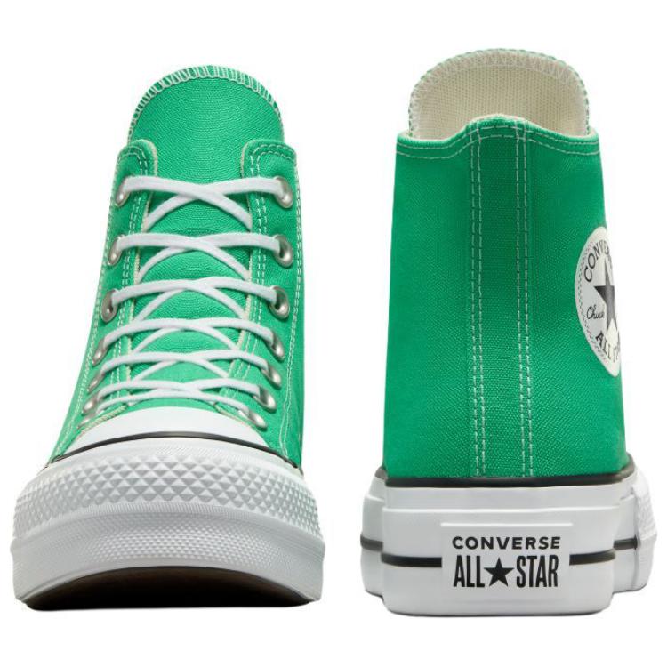 Converse Chuck Taylor All Star Lift Abrasion Resistant High top Canvas Shoes Women's Green White A09393C