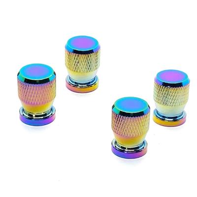 2pcs/4pcs Anodized Aluminum Tire Valves Stem Cap Cover Universal Fit for Cars SUVs Bikes Trucks Motorcycles Construction