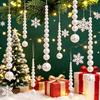 White Christmas Tree Ornaments Beaded Pearl Christmas Tree Hanging  Festival Supplies