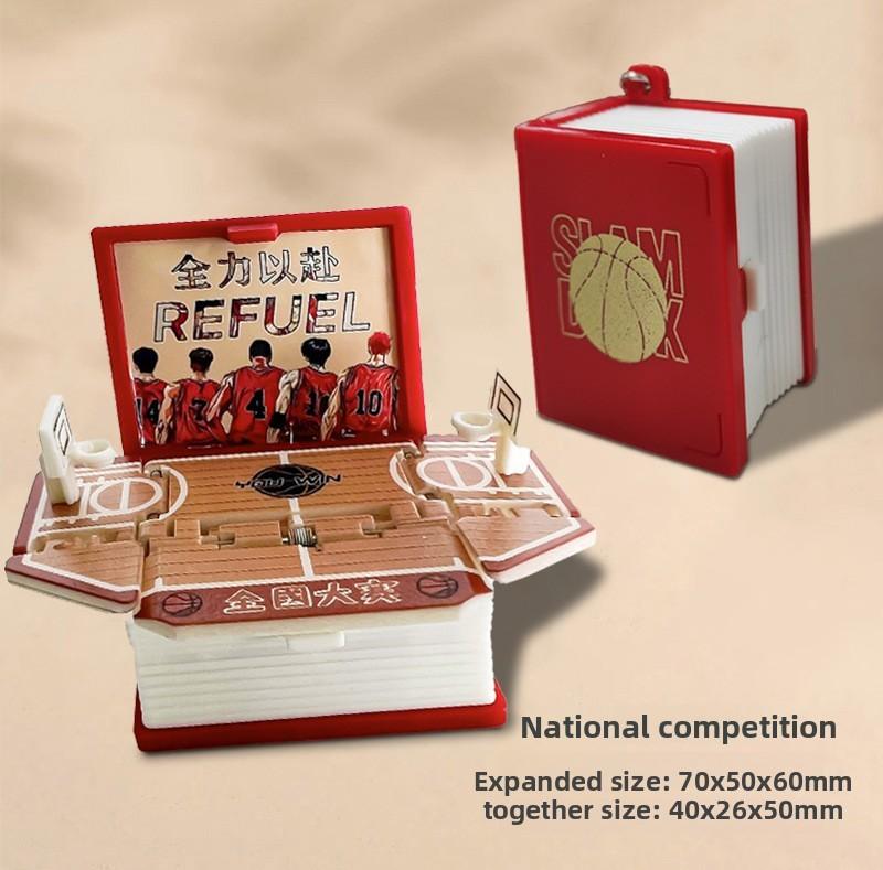 3d Pop Up Puzzle Book Keychain With Fortress Scene For Stress Relief And Creative Gift