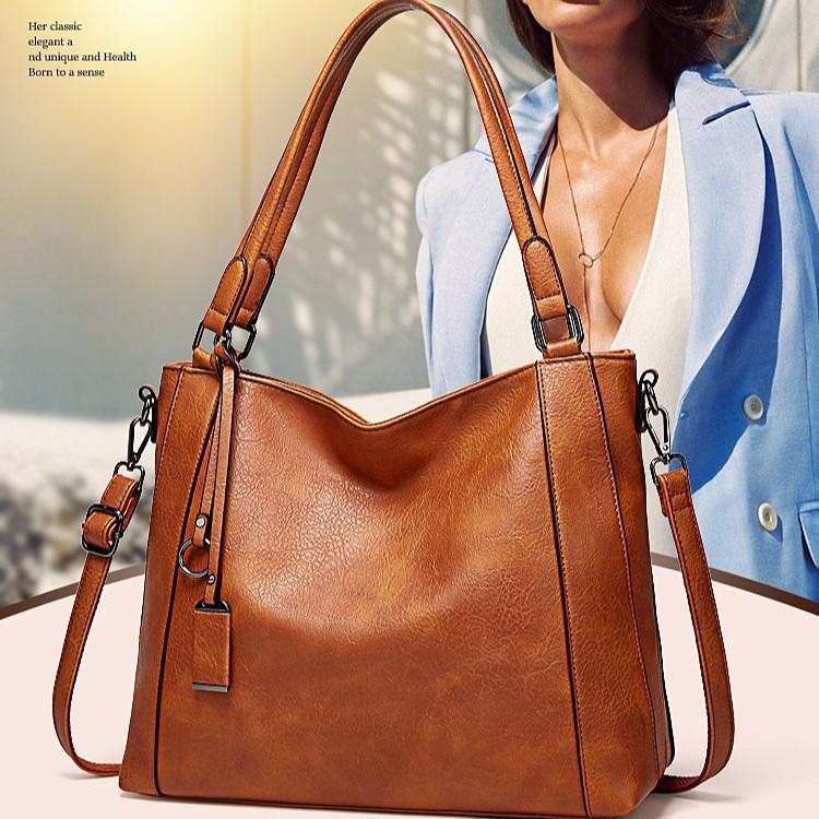 New Soft Leather Women's Handbag European and American Fashion Trendy Casual Ladies Shoulder Crossbody Bag