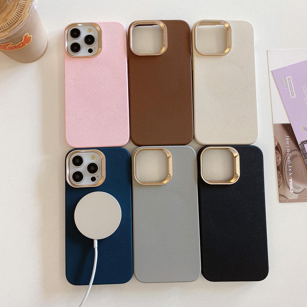 Matte PU Skin Phone Case For 18 17 Air 16 15 14 13 Pro Max Plus Shockproof Protective Cellphone Cover New