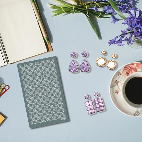 Clay Earring Cutter Various Patterns Embossing Mold Printing on Clay Professional Ceramic Craft DIY Making Accessories Polymer Clay