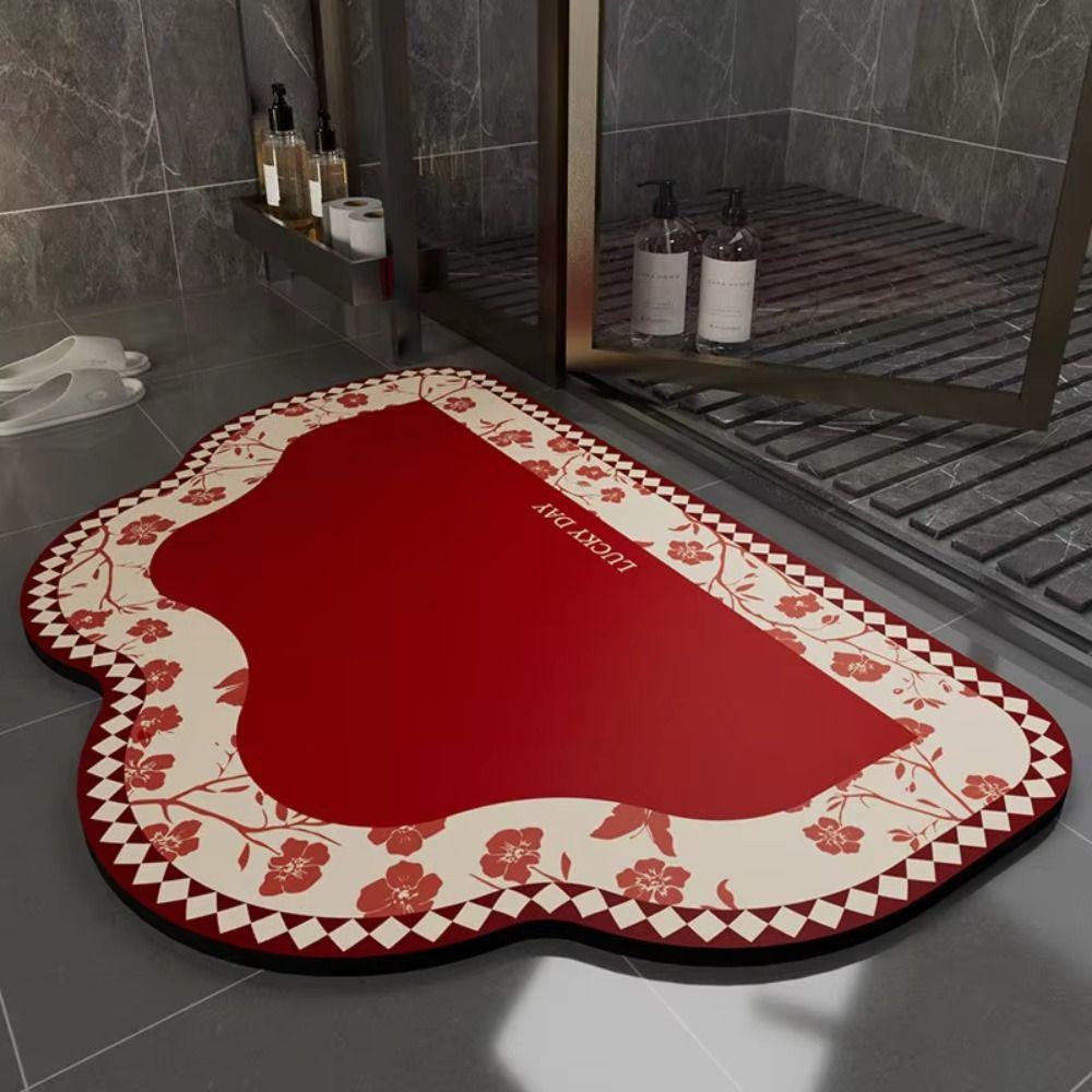 New Non-slip Bathroom Floor Mat Water-absorbent Soft Toilet Door Step Mat Diatom Mud Bathroom Toilet Carpet Bathroom