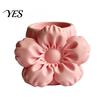 High-end Matte Texture Pen Holder 3D Printed Silk Flower Holder, Cute Puff Desk Floral Design Accessory Organizer, Makeup Brush Storage, Vase