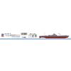 Pit Road 1/700 Skywave Series Japanese Navy Submarine I-400 & I-401 Plastic Model W243, approximately 17.4cm long.