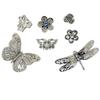 Metal Dragonfly & Butterfly Shoe Flower Buckles for Crocs