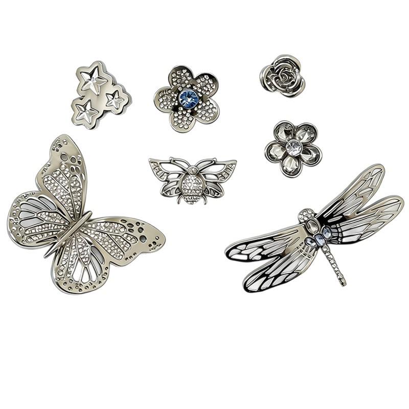 Metal Dragonfly & Butterfly Shoe Flower Buckles for Crocs