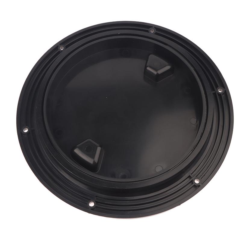 4/6/8In Abs Plastic White Black Round Deck Inspection Plate Hatch Cover Deck Plate Non Slip Detachable For Marine Rv Yacht Boat