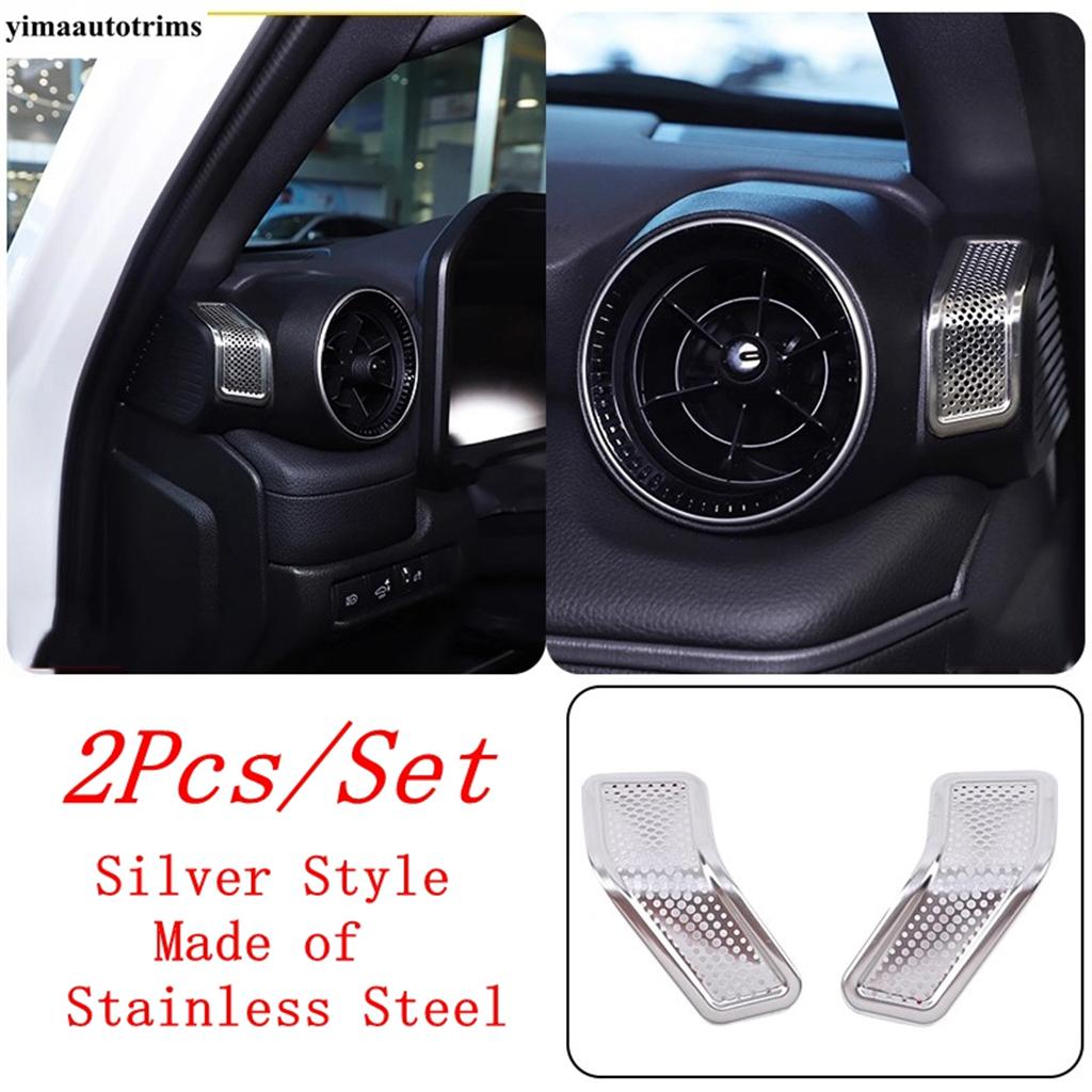 Car Dashboard Speaker Horn Cover Trim Stainless Steel Interior Accessories Fit For Toyota Land Cruiser 250 Prado LC250 2024 2025