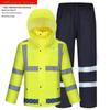 Herren- und Damen-Neongrün Reflektierend Wasserdicht Fahrrad-Regenmantel und Hose Set