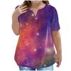 Children's Plus-size T-shirt Casual Fashion Star V-neck Short-sleeved Pocket Top