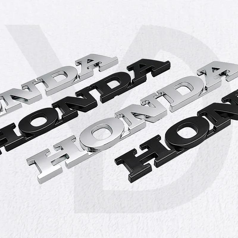3D ABS Honda Logo Car Emblem Badge For Fit Civic Freed Fiber Accord CRV CR V Jazz Hybrid Odyssey Rear Trunk Sticker Accessories