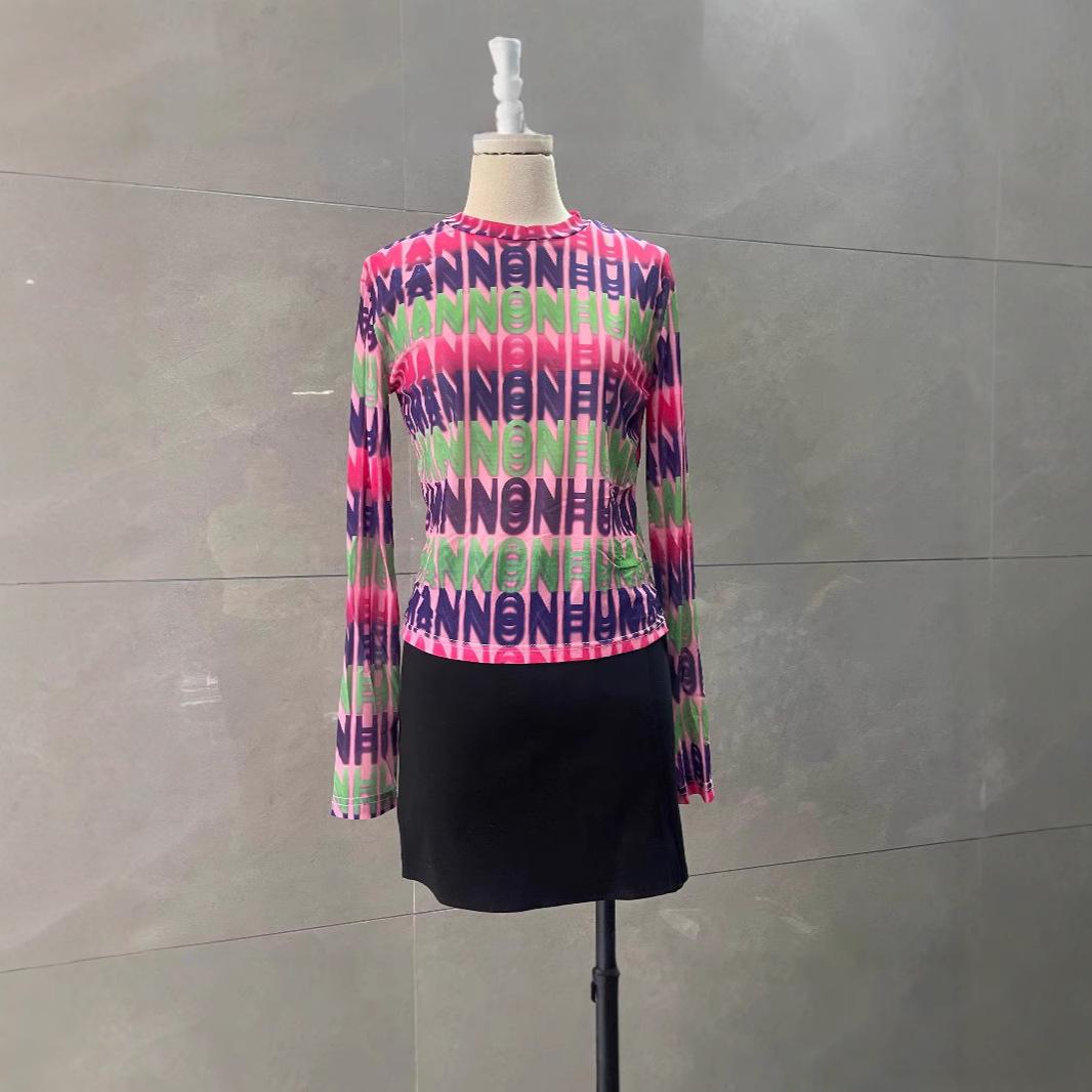 

Women s Slim Fit Tie-Dye Mesh Long Sleeve Sun Protection Top XXL (135 lbs recommended)