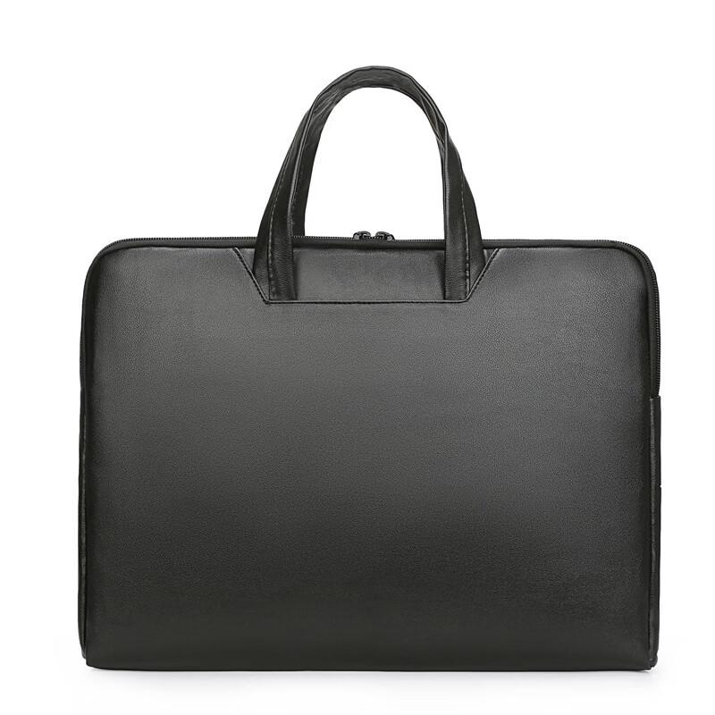 Men s Minimalist Solid Color Laptop Briefcase 14.1-15 inch