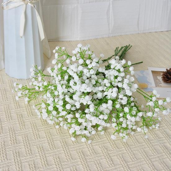 6Pcs 42CM Artificial Babysbreath 3 Fork Realistic Fake Flower Home