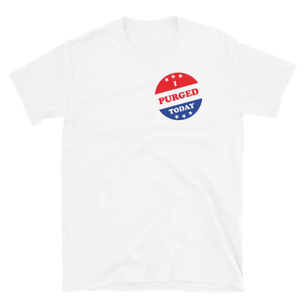 I Purged Today USA Election Vote Humor Novelty Short-Sleeve Unisex T-Shirt XL