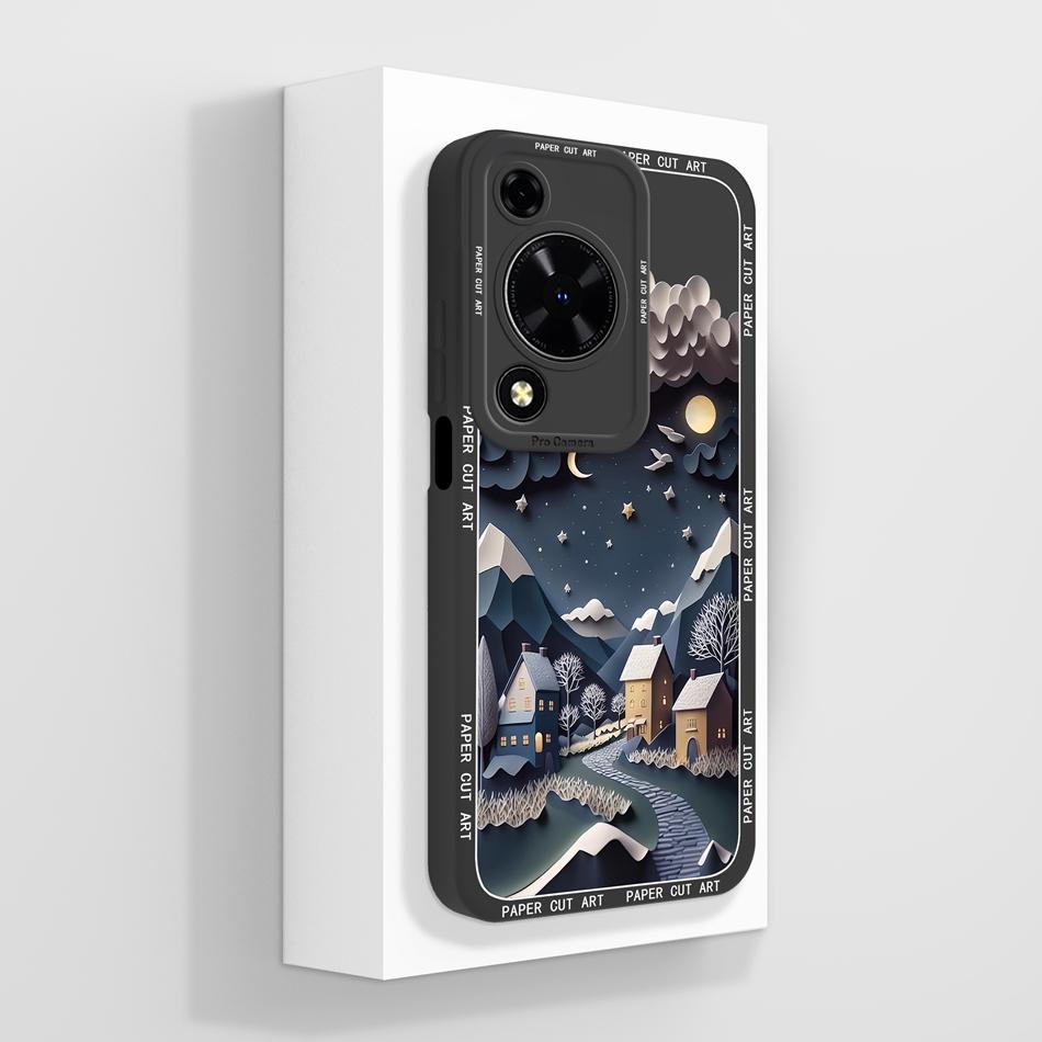 Case For Huawei Nova Y72 Cute Design Phone Cover Camera Protector Soft Liquid Silicone Funda Models MGA-LX3 Protective Bumper