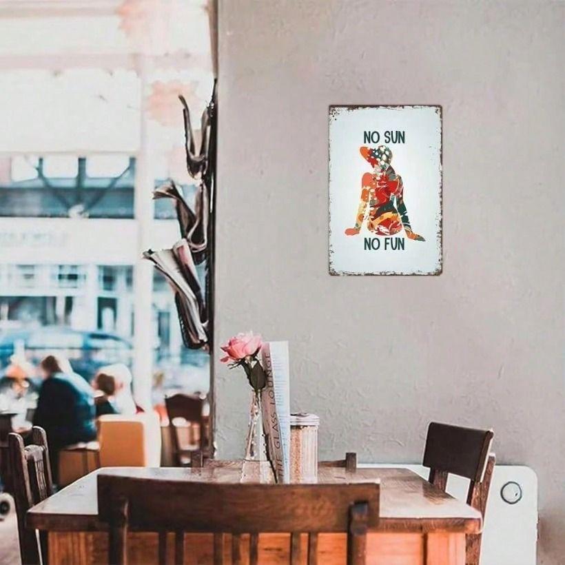 Metal Poster Vintage Woman Funny Wall Art 8x12 Inch Home Decor Sign
