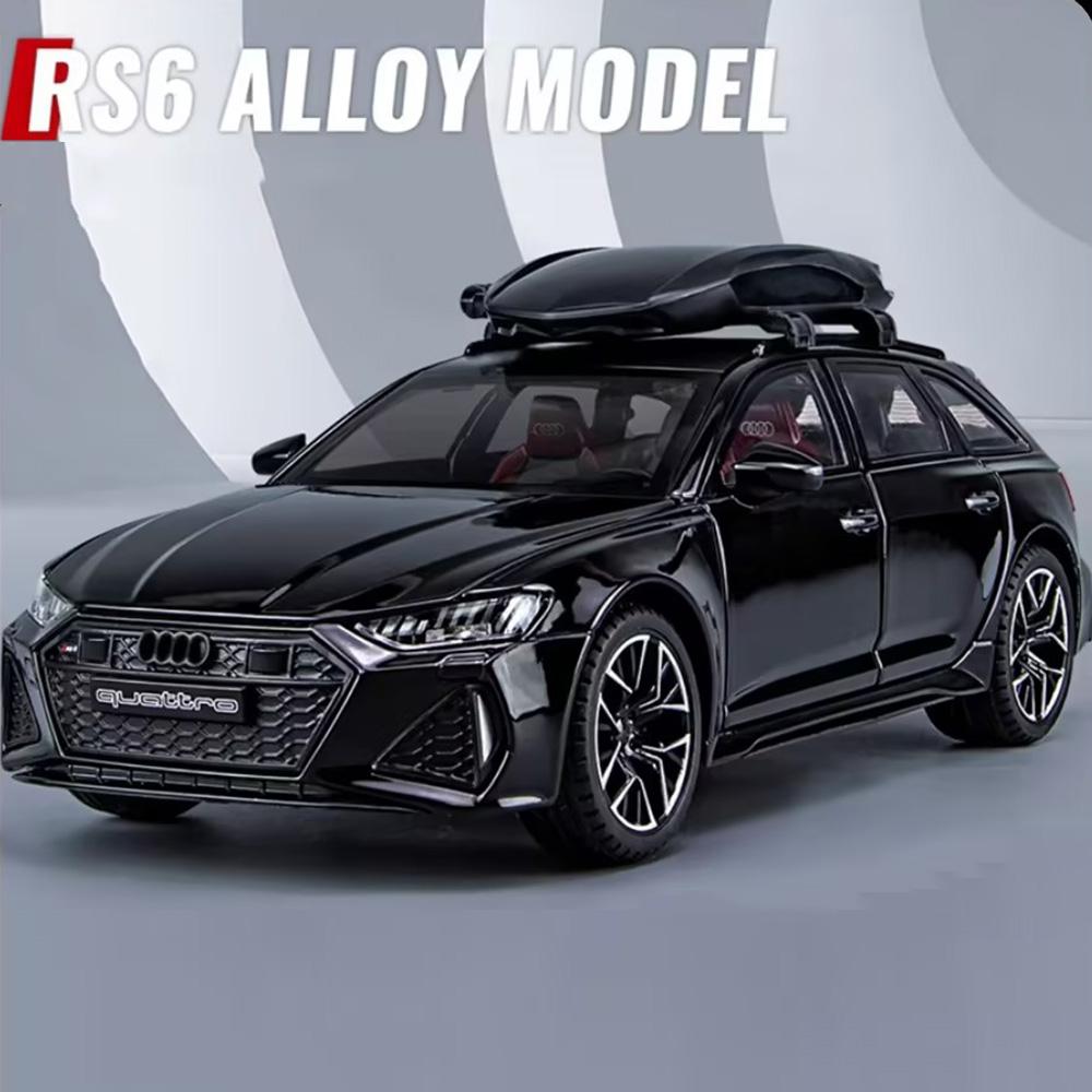 1/24 Scale RS6 Alloy Diecast Car Models Toy 6 Doors Opened Wheel with Pull Back Decoration Cars Kids  Boys Gifts Presents
