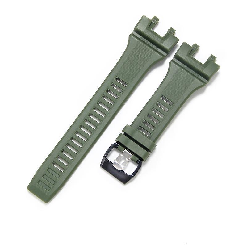 

Полимерный ремешок для часов, совместимый для Casio GBA-900-1 4A 7 900RD 900 женский каучуковый спортивный браслет на запястье с застежкой-пином армия зеленый