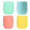 Portable Pure Color Baby Snack Cup Anti Scalding Food Grade Silicone Water Cup Learning To Drink Cup for Children
