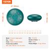 Steel Tongue Drum 12 in 13 Notes Rain Drum for Outside C Major Green