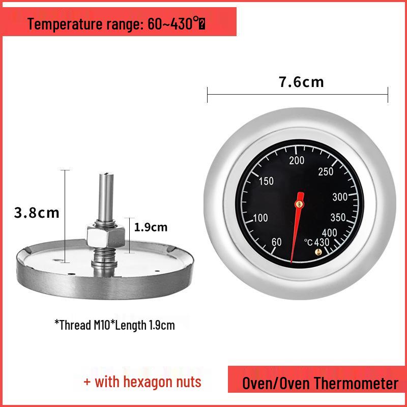 Stainless Steel Short Needle Thermometer for Oven and Barbecue